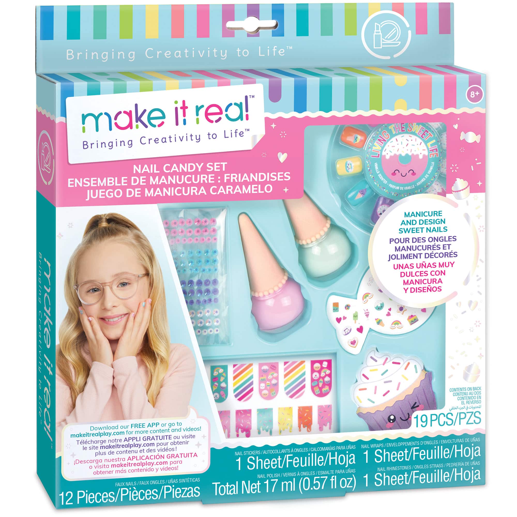 Make It Real™ Vanilla Scented DIY Nail Candy Art Kit
